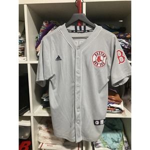 Boston Red Sox Jersey Dustin Pedroia MLB Adidas Vintage Y2K Large #15